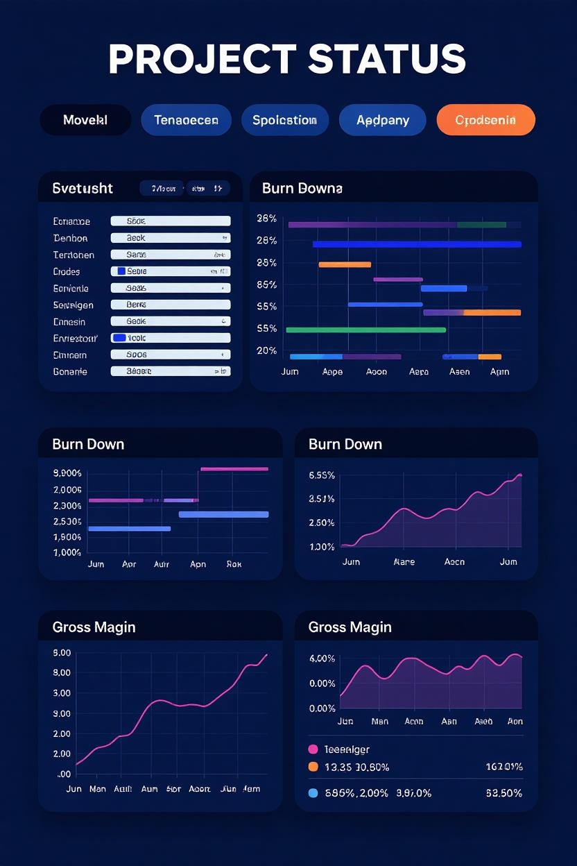 Gantt-style schedule on desktop